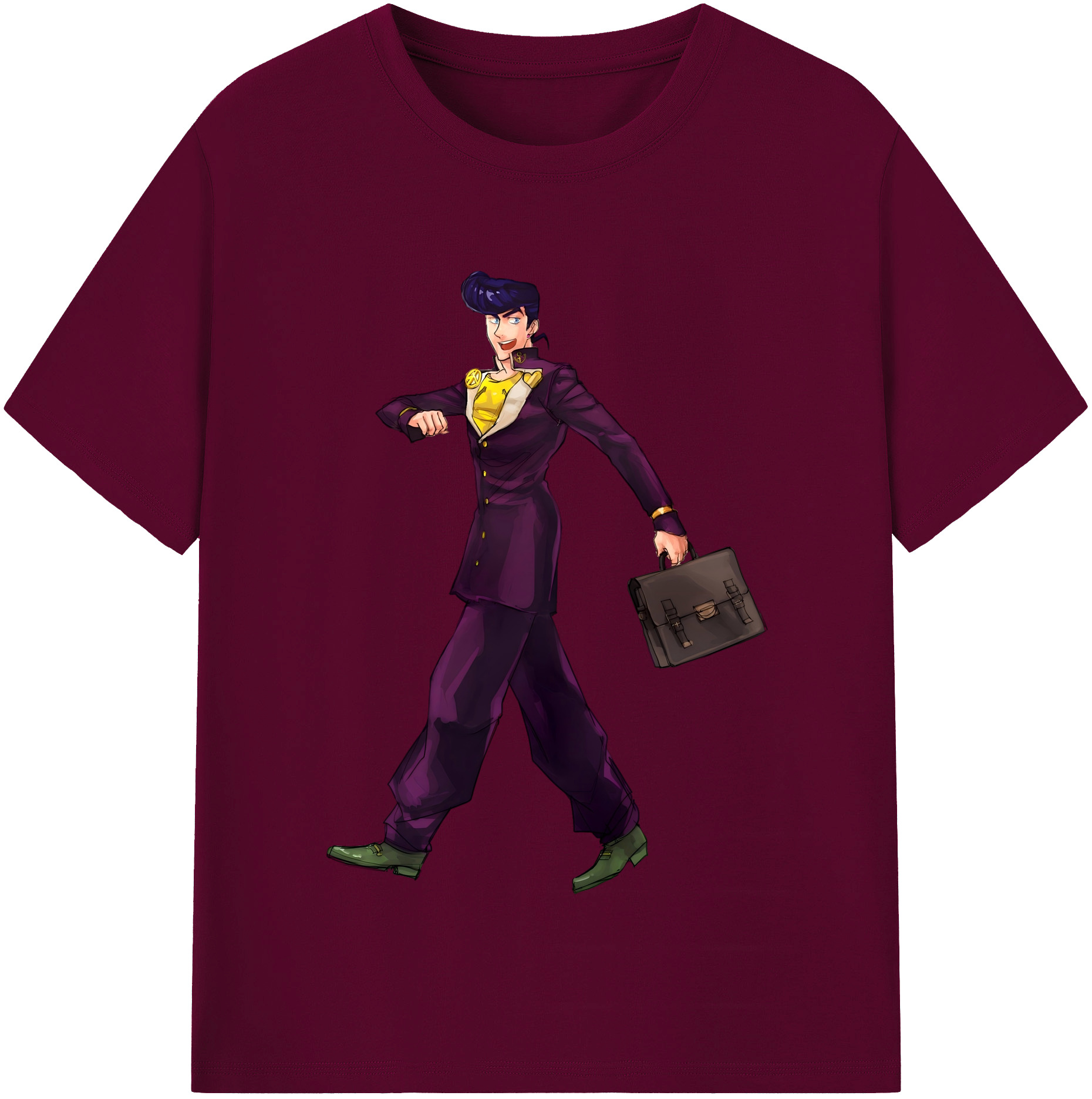 （画像用） ジョジョの奇妙な冒険 ひがしかた じょうすけ JoJo's Bizarre Adventure Higashikata Josuke レディースカジュアルプリントTシャツ（綿100％）